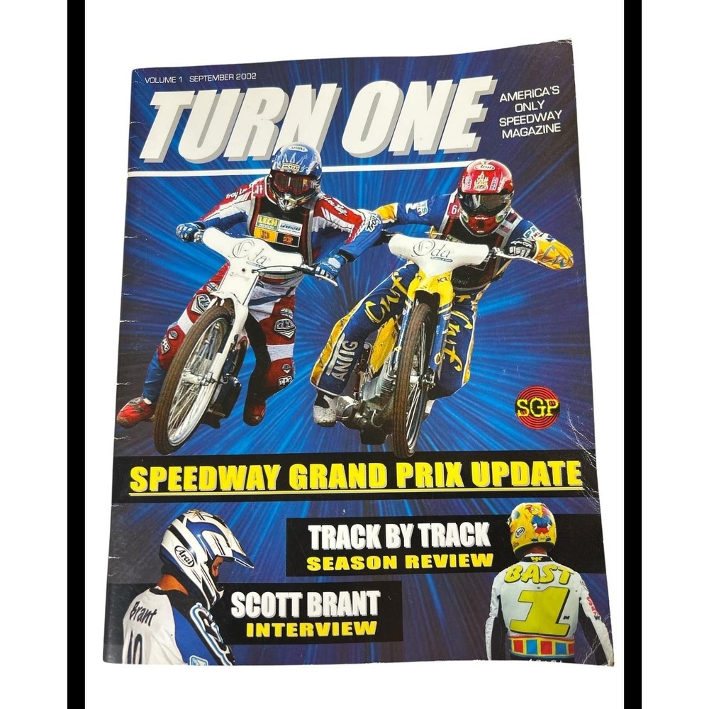 RARE Turn One Speedway Magazine Vol 1 Sept 2002 | Scott Brant | 1st Edition